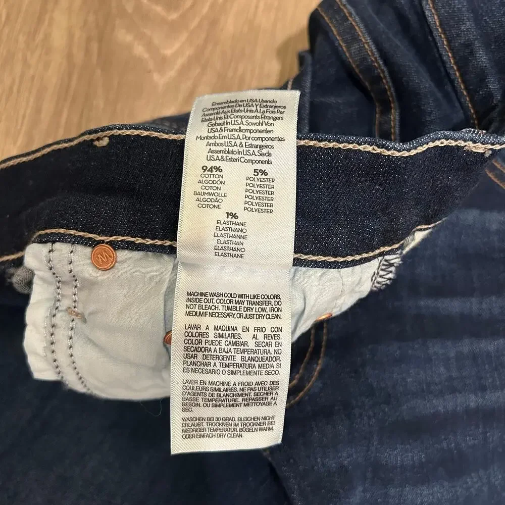 MOTHER‎ Insider Crop Step Fray Bootcut Jeans Off Limits Dark Wash 26 - Picture 16 of 16